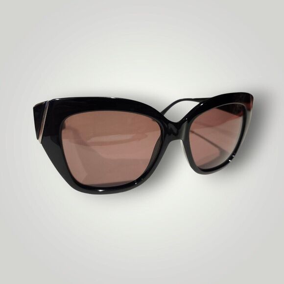 Balenciaga Sunglasses Cat Eye Black Frame White Logo On Arms - Picture 3 of 11